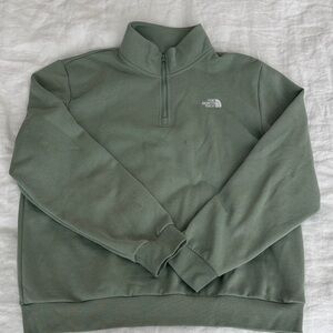 The North Face Men's Green Zip-Up Sweater.